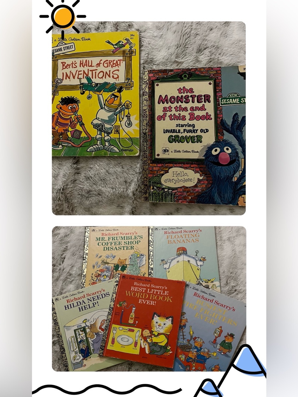 Little Golden Books Set—Sesame St/Richard Scarry